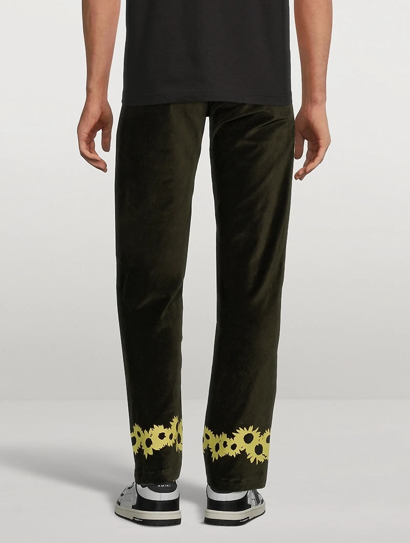 Flower Velvet Pants