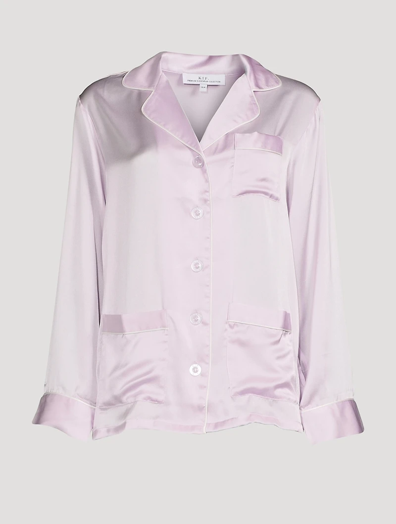 Long-Sleeve Silk Shirt