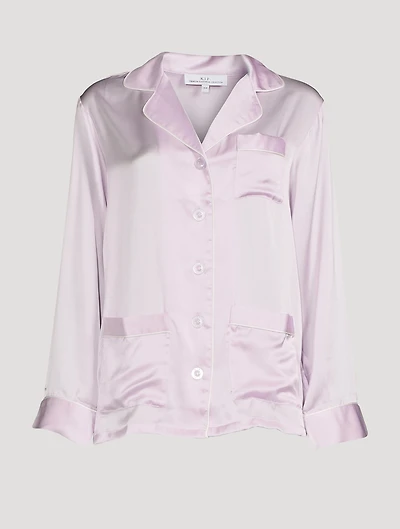 Long-Sleeve Silk Shirt