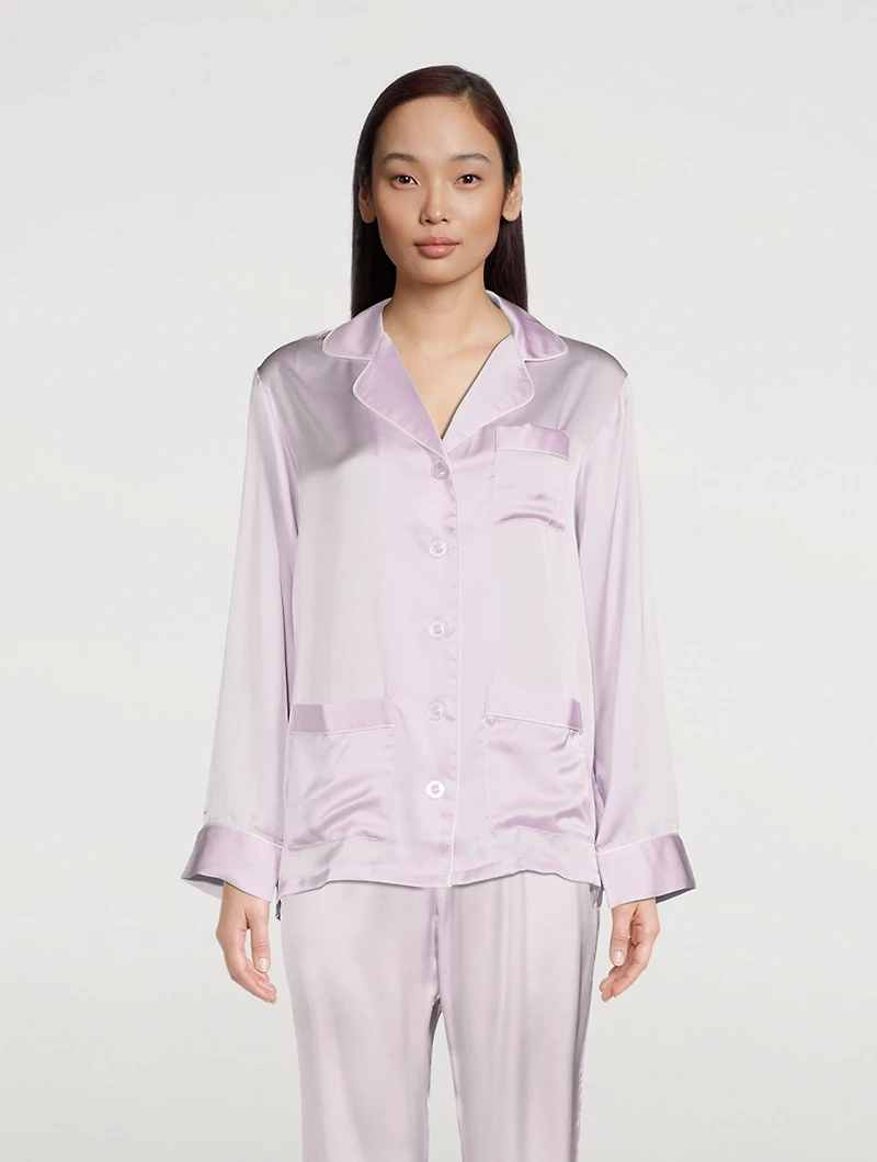 Long-Sleeve Silk Shirt