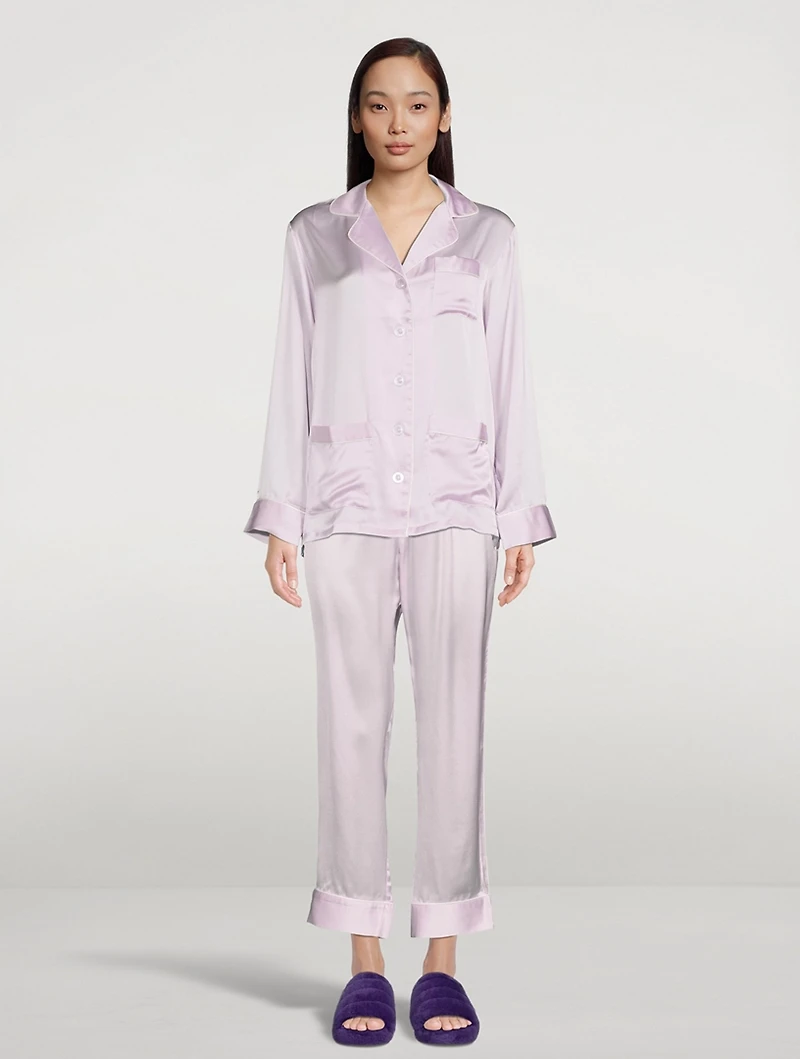 Long-Sleeve Silk Shirt