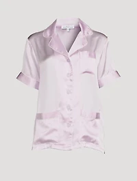 Short-Sleeve Silk Shirt