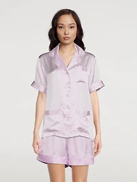 Short-Sleeve Silk Shirt