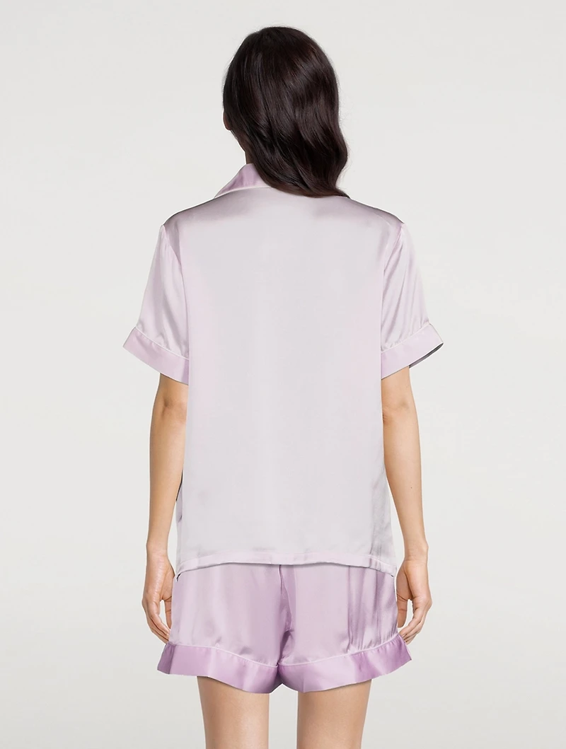 Short-Sleeve Silk Shirt