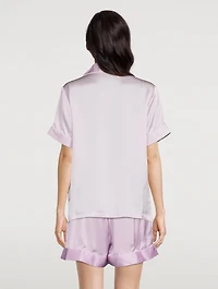 Short-Sleeve Silk Shirt
