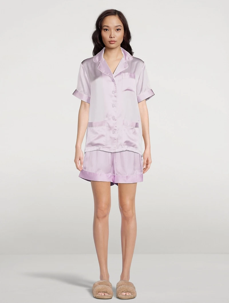 Short-Sleeve Silk Shirt