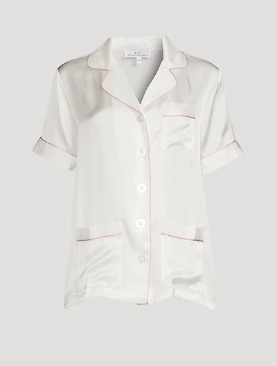 Short-Sleeve Silk Shirt