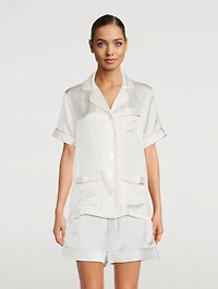Short-Sleeve Silk Shirt