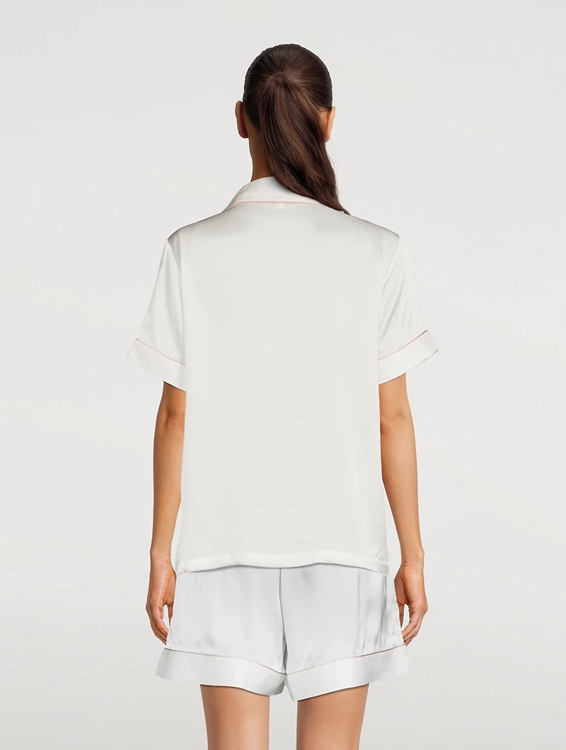 Short-Sleeve Silk Shirt