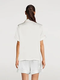 Short-Sleeve Silk Shirt