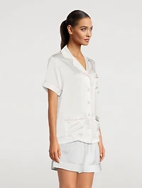 Short-Sleeve Silk Shirt