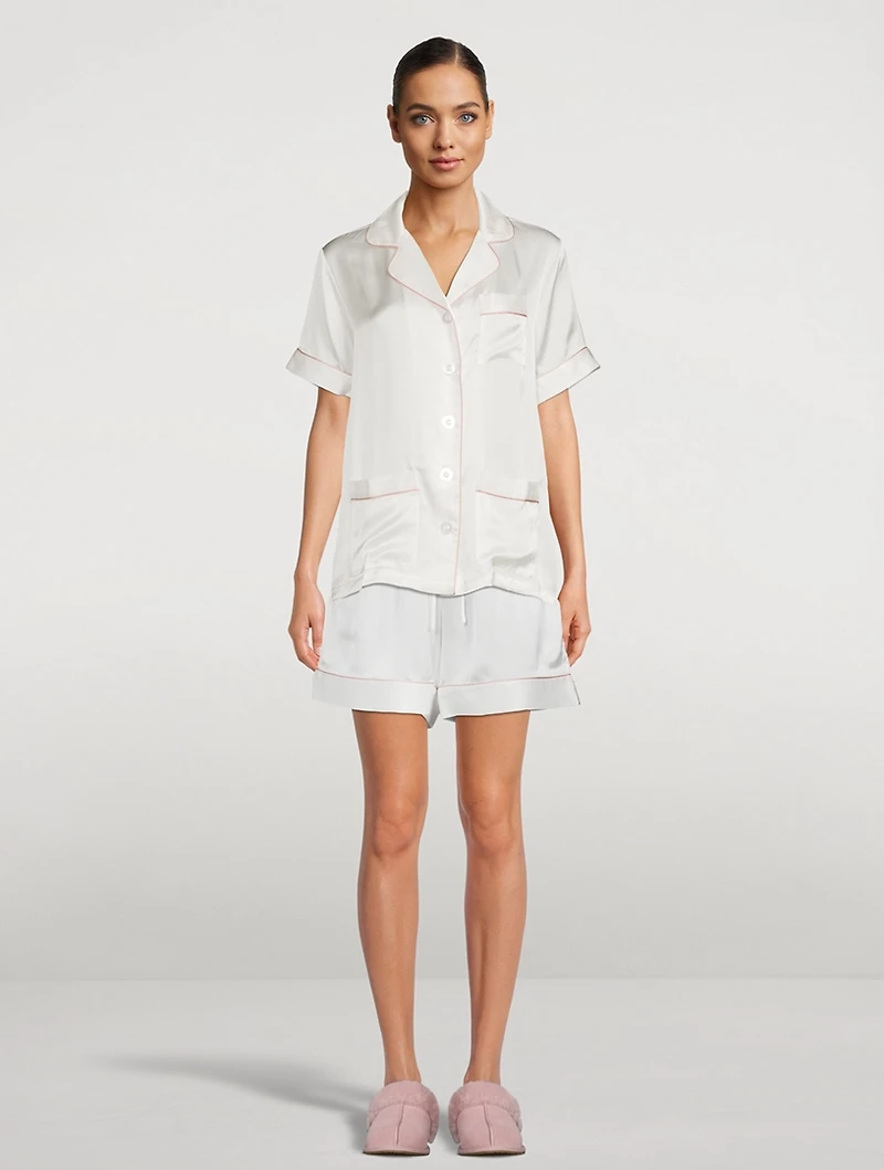 Short-Sleeve Silk Shirt