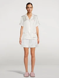 Short-Sleeve Silk Shirt