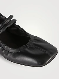 Le Mary Jane Leather Ballet Flats