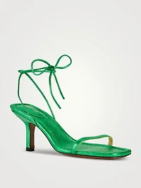Le Ozzie Metallic Ankle-Tie Sandals