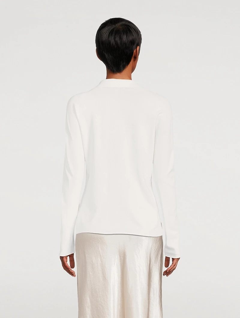 Long-Sleeve Collar Cardigan