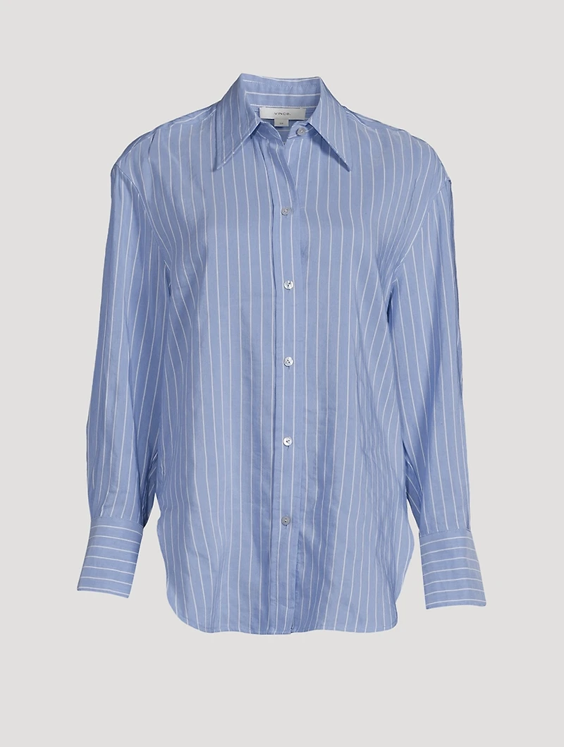 Linen And Cotton Striped Shirt