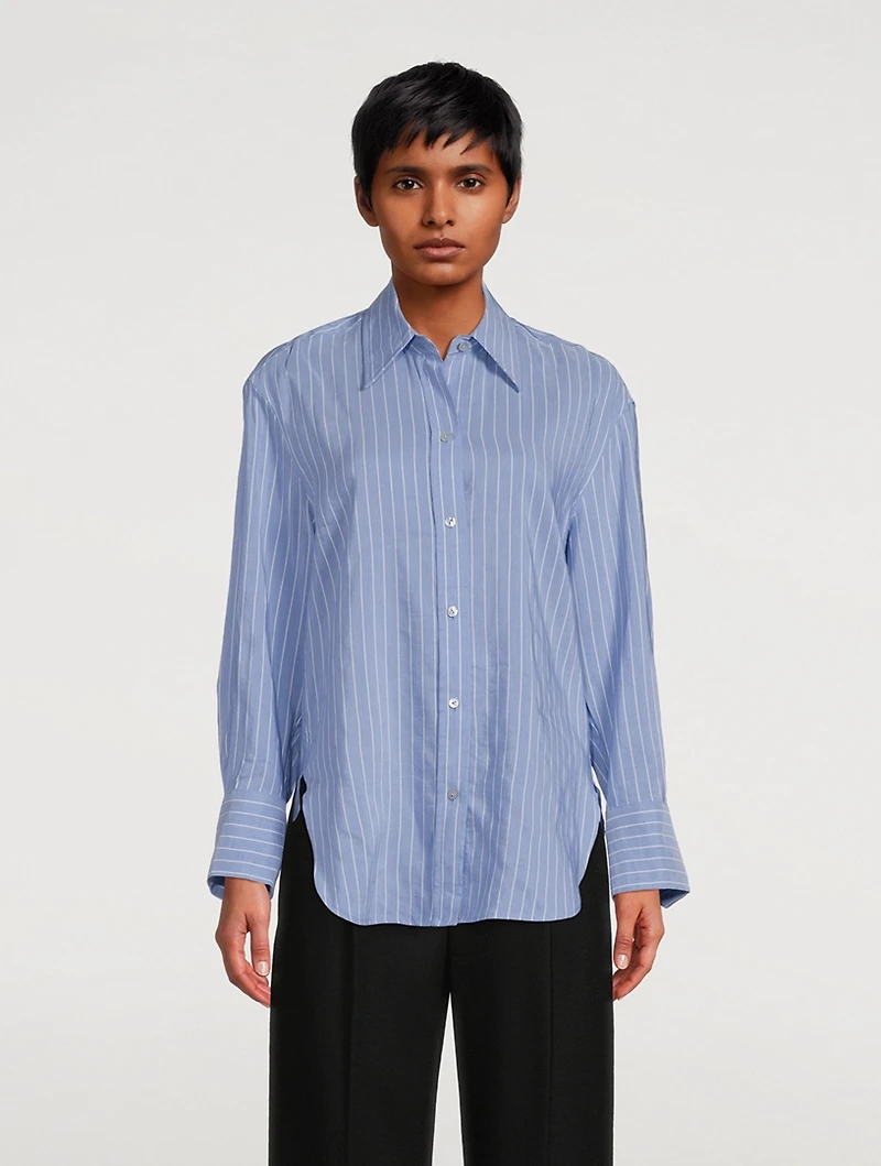 Linen And Cotton Striped Shirt