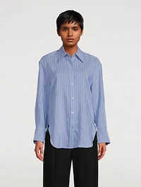 Linen And Cotton Striped Shirt