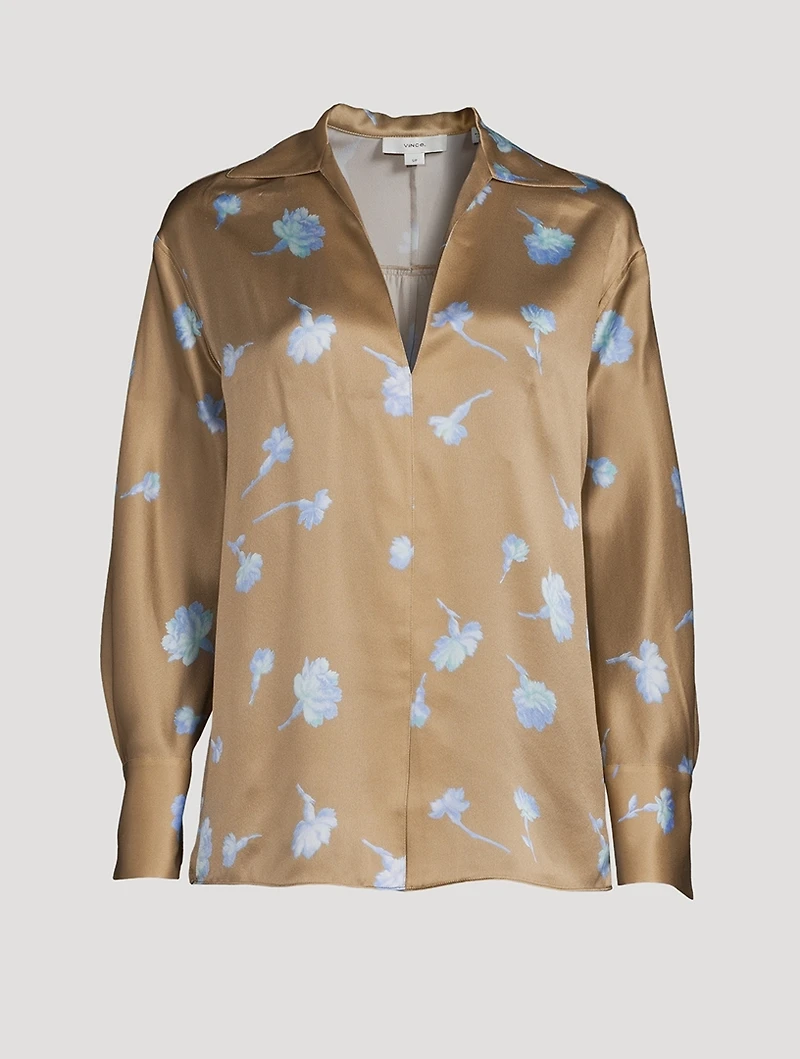 Sea Carnation Silk Blouse