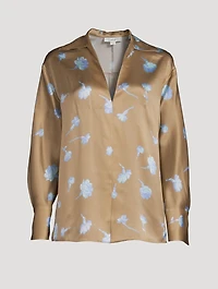 Sea Carnation Silk Blouse