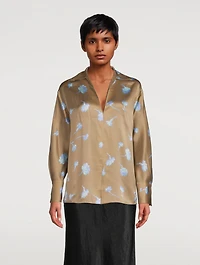Sea Carnation Silk Blouse