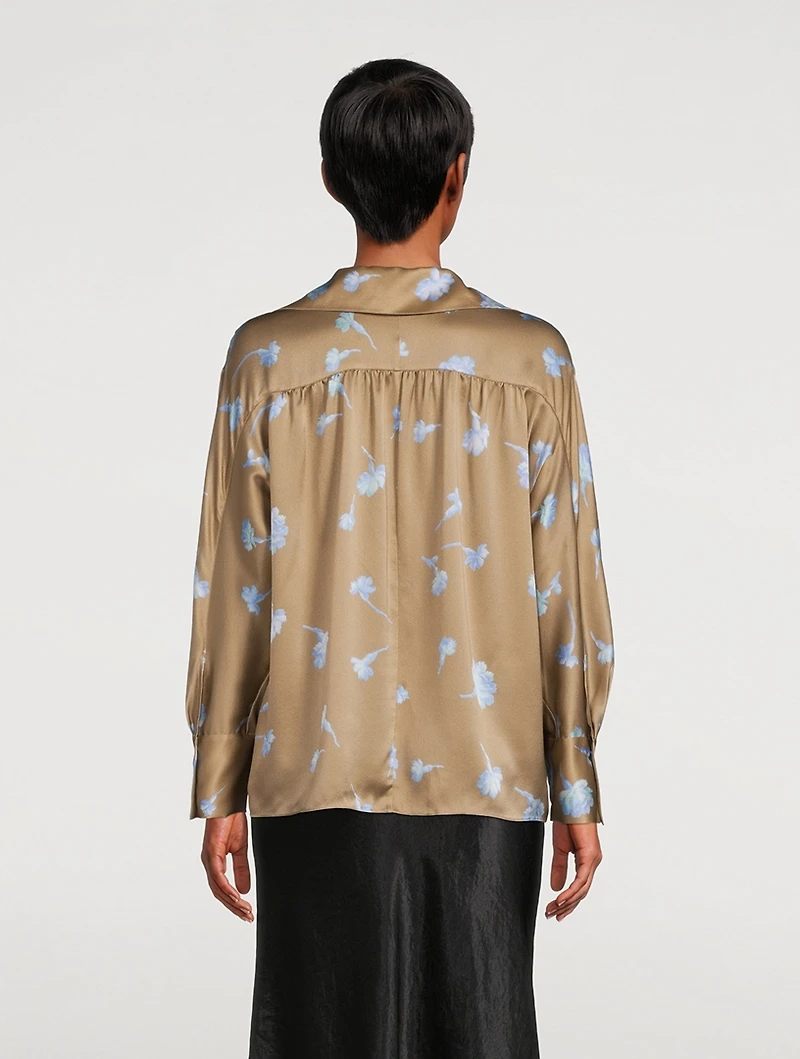 Sea Carnation Silk Blouse