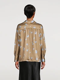 Sea Carnation Silk Blouse