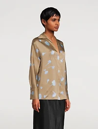 Sea Carnation Silk Blouse