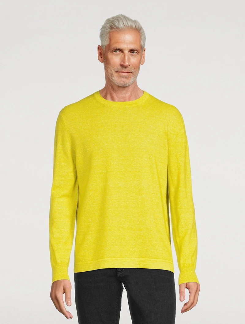Cashmere And Linen Crewneck Sweater