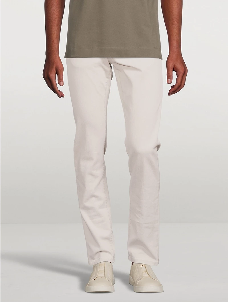 Delavé Garment Dyed Stretch Cotton Slim-Fit Jeans
