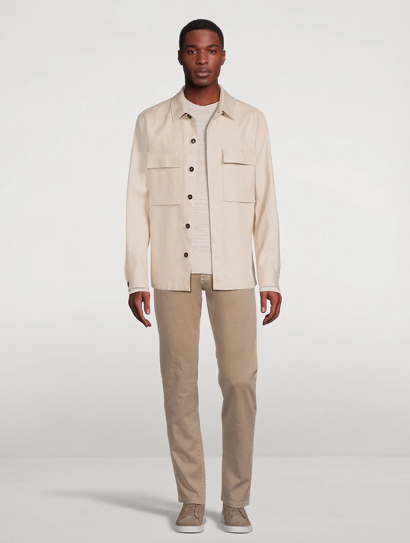 Cotton Stretch Slim-Fit Pants