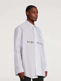 Asymmetric Shirt Striped Print
