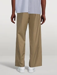 Cotton Straight-Leg Pants