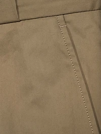 Cotton Straight-Leg Pants