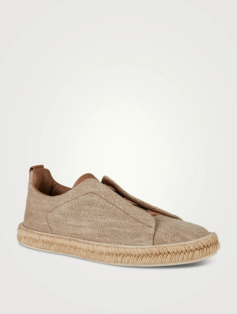 Linen Triple Stitch Espadrilles