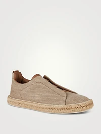 Linen Triple Stitch Espadrilles