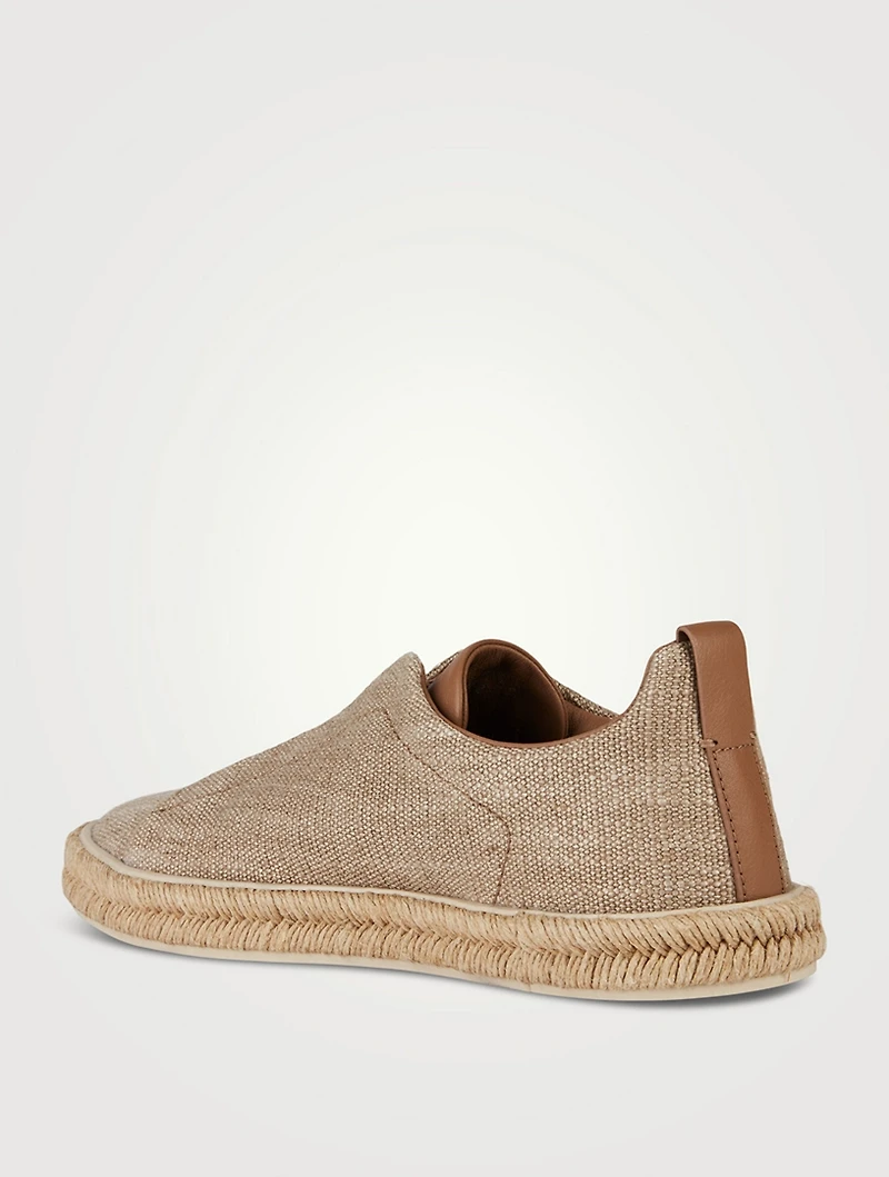 Linen Triple Stitch Espadrilles