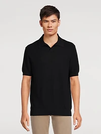 Cotton Jacquard Short-Sleeve Polo