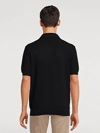 Cotton Jacquard Short-Sleeve Polo