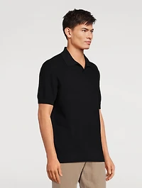 Cotton Jacquard Short-Sleeve Polo