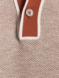 Cotton And Silk Polo Shirt