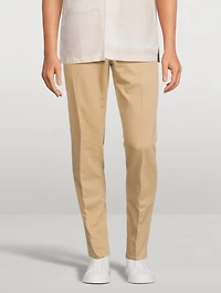 Cotton And Linen Chino Pants