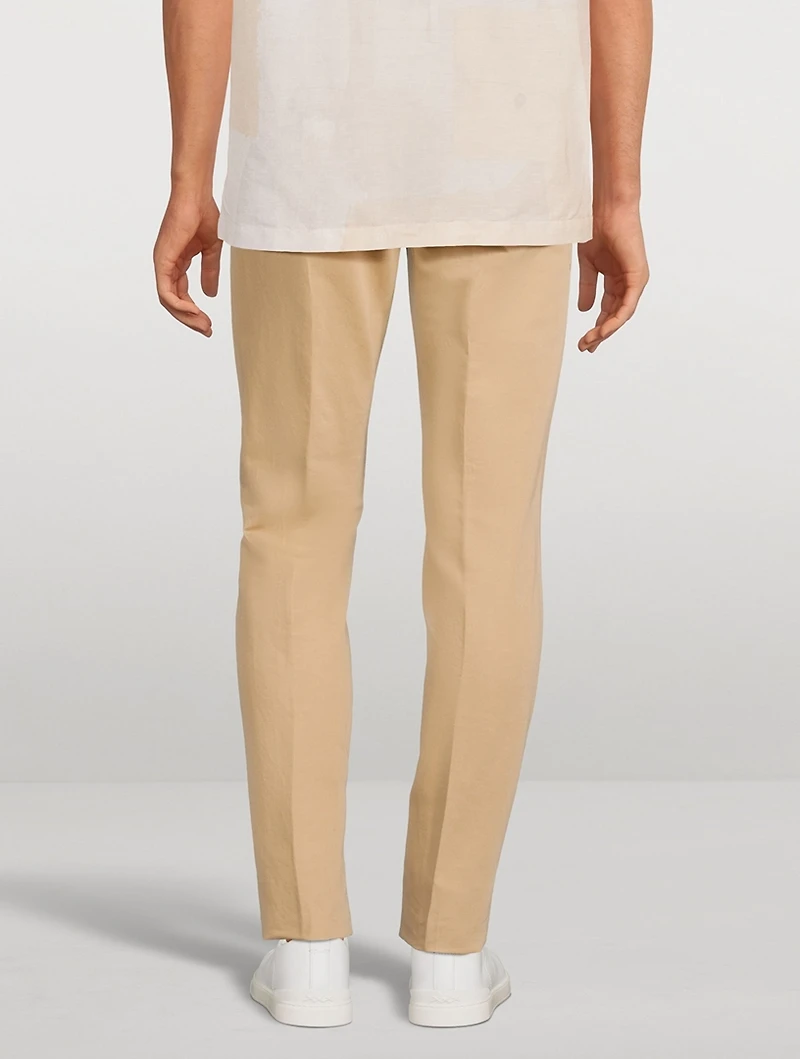 Cotton And Linen Chino Pants