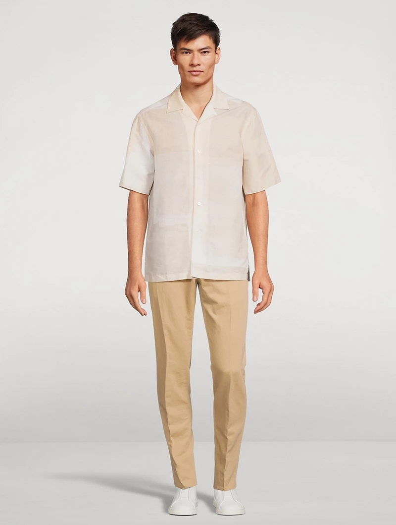 Cotton And Linen Chino Pants