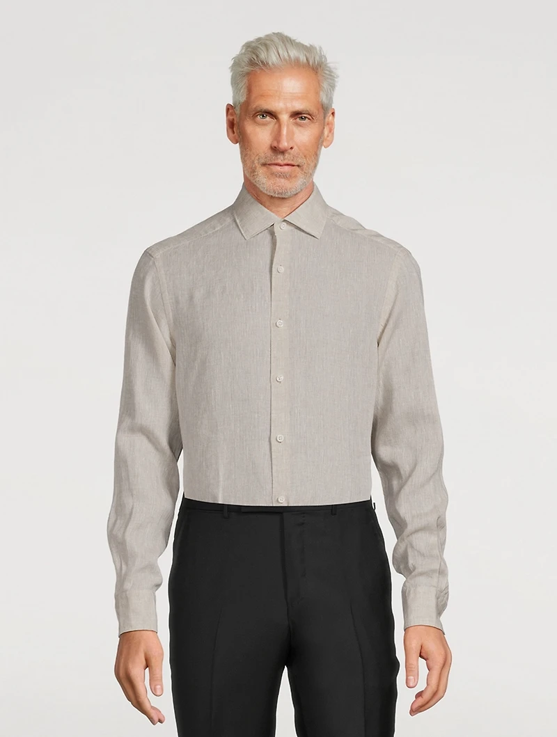 Linen Long-Sleeve Shirt