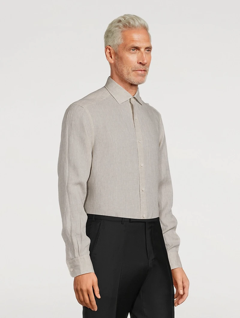 Linen Long-Sleeve Shirt