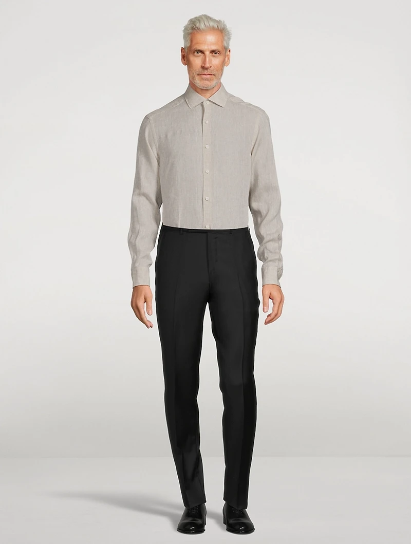 Linen Long-Sleeve Shirt