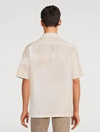 Linen And Cotton Short-Sleeve Shirt