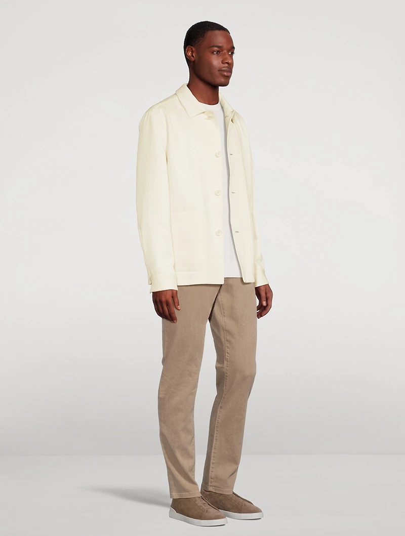 Cotton And Linen Chore Jacket